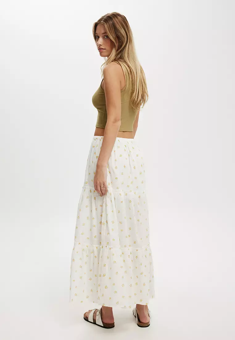 Tiered Frill Maxi Skirt