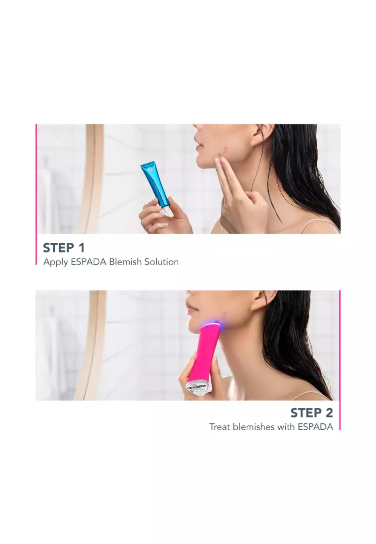 FOREO ESPADA 2 LED Light Therapy Magenta - Blemish Treatment Skincare Device | FDA cleared | Scar Treatment for Face | Pimple & Blemish Removal