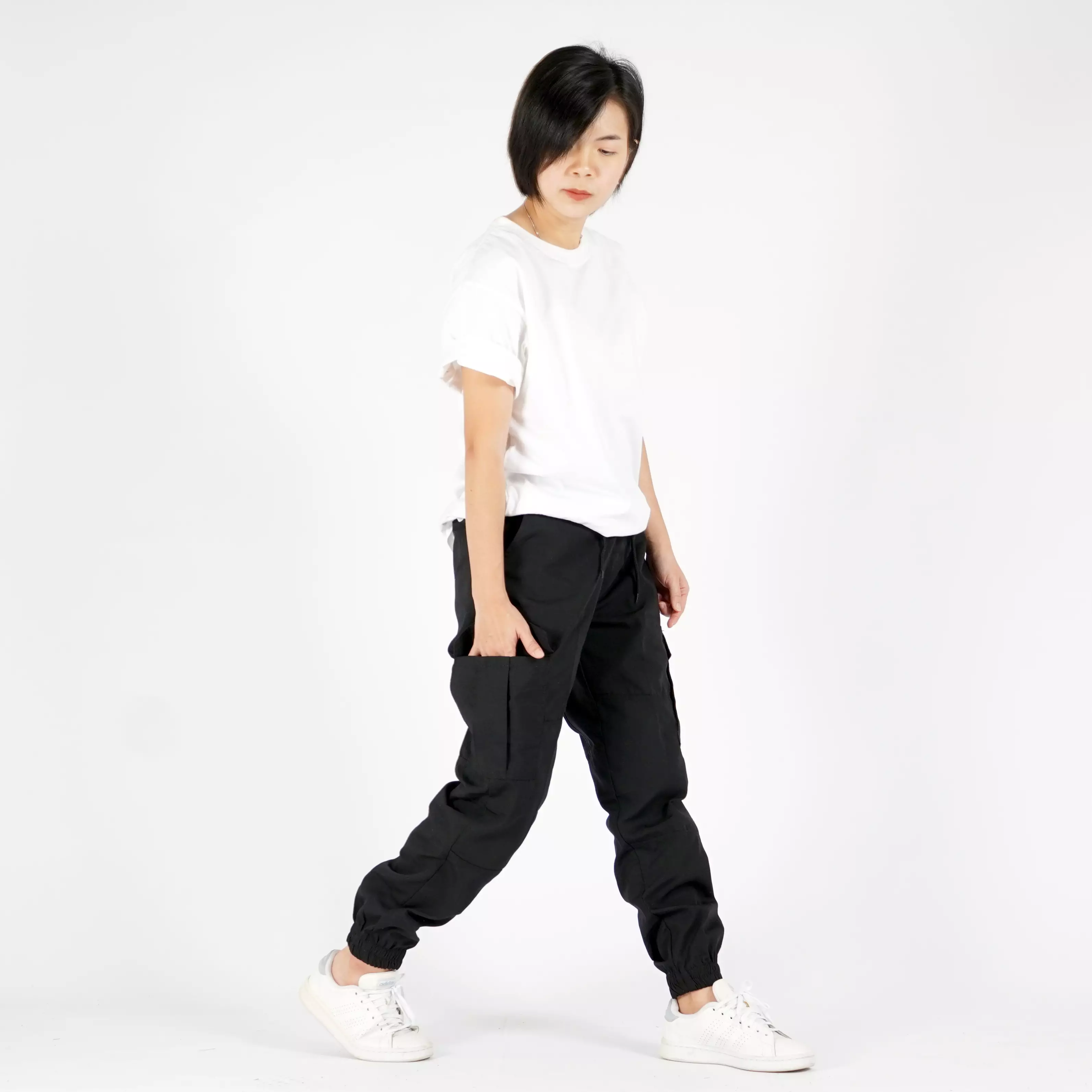  DIVA Celana Cargo Hitam Celana Kargo Wanita Celana Panjang Cargo Wanita - HITAM