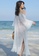 LYCKA white BC1030 Lady Beachwear Long Breezy Beach Cover-up White 0A13AUS050AF49GS_3