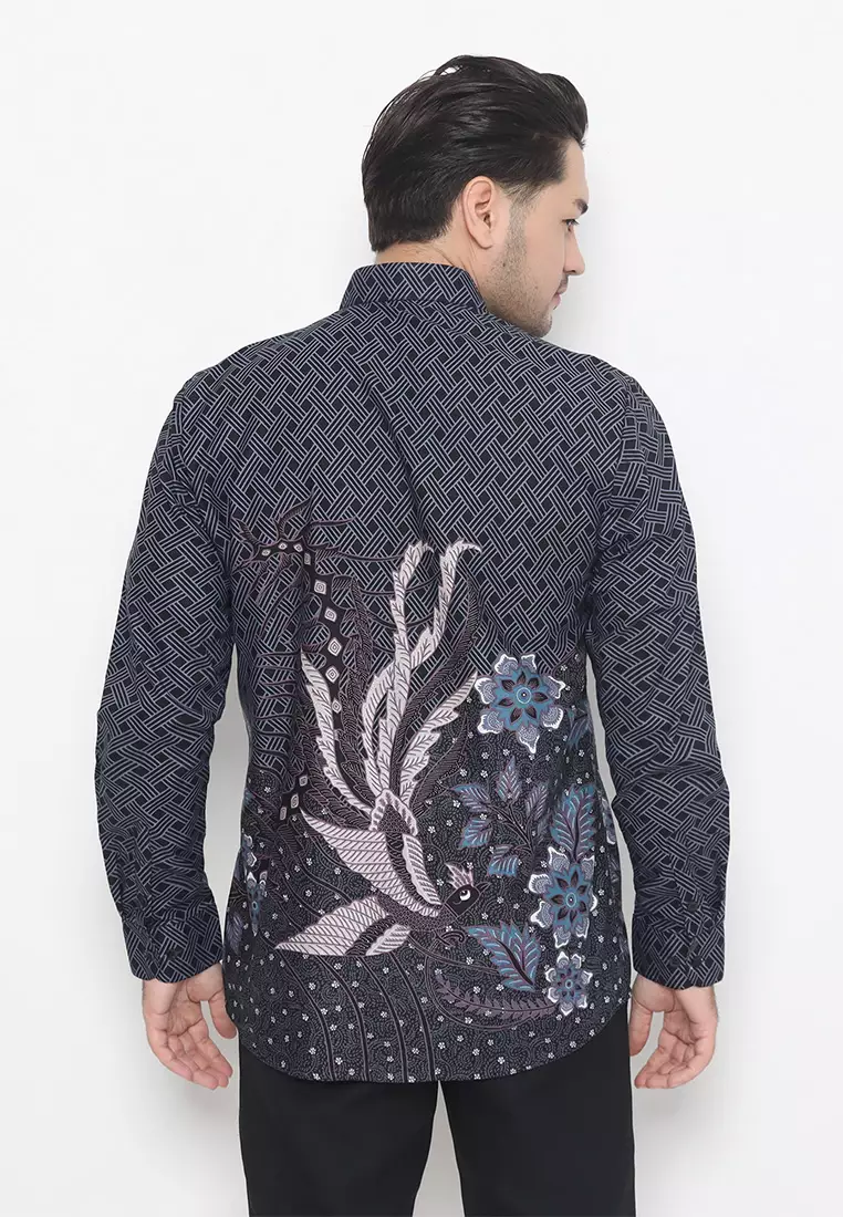 My Aksa Batik Pria Kemeja Panjang Furing Narve Nadya