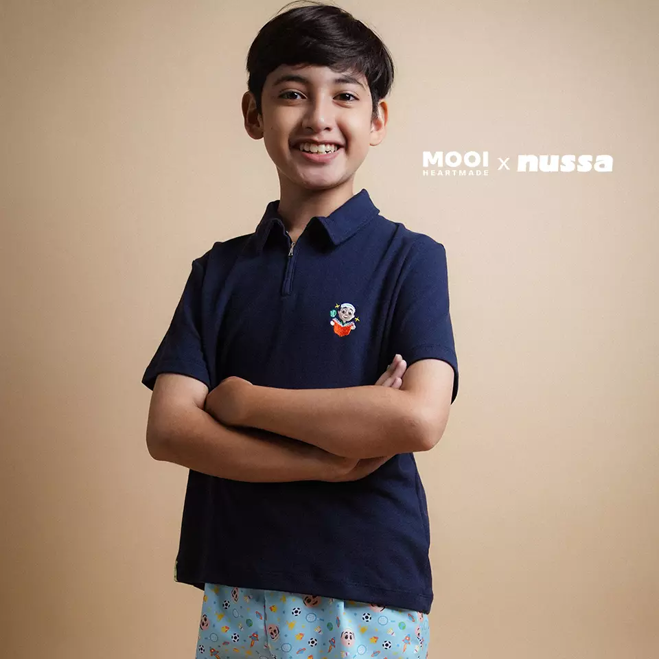 Mooi x Nussa Kemeja Anak Laki-Laki Nussa Polo Shirt - Yellow Gold