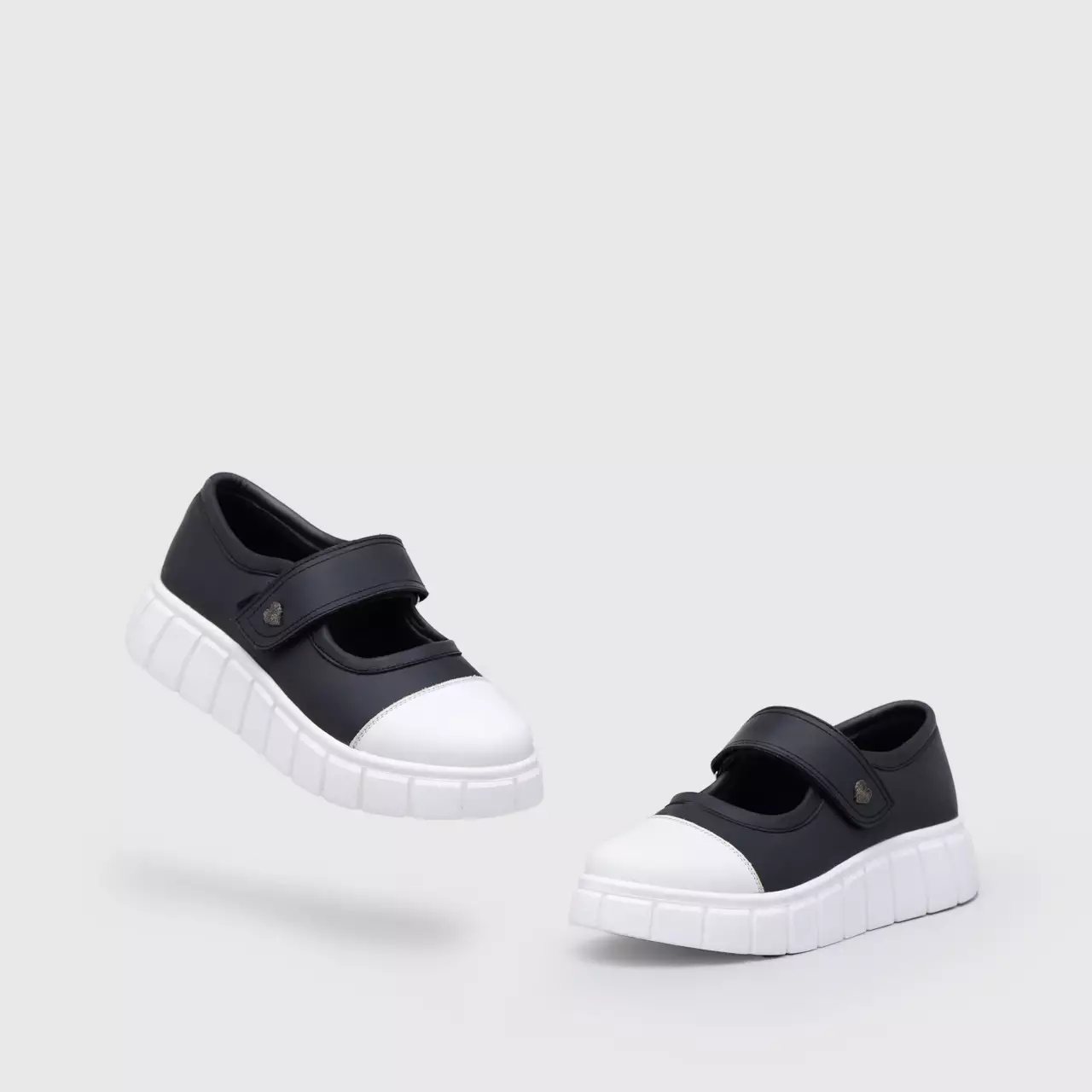 Achilla Mary Jane Sneakers Genuine Leather BnW