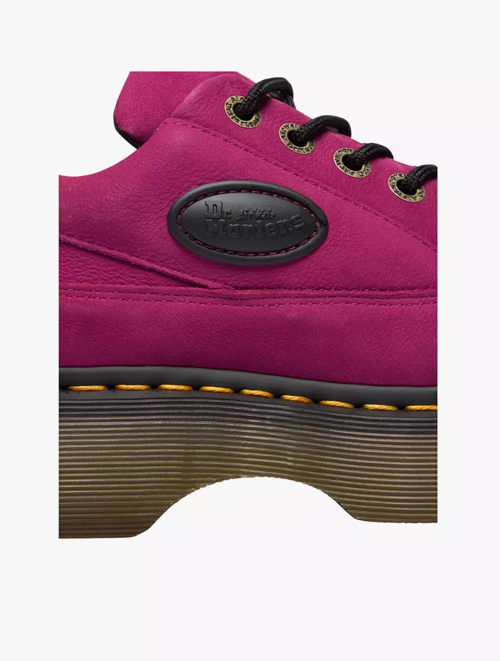 Dr. Martens Buzz 5i 5 Eye Shoe Fuchsia Pink Milled Nubuck WP