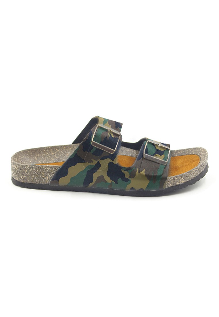 Athens - Camouflage Leather Sandals & Flip Flops & Slipper