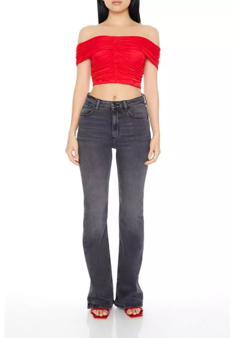Forever 21 red off the shoulder top outlet