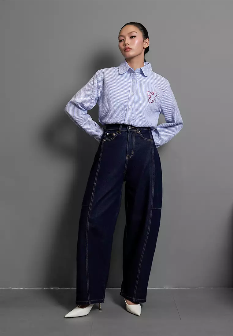 Jenna and Kaia - Ghemmy Pants Dark Blue - Celana Panjang Wanita