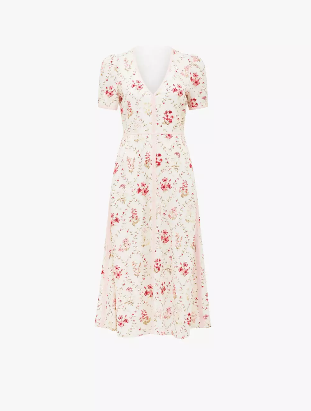 Sabrina Printed Linen Midi Dress