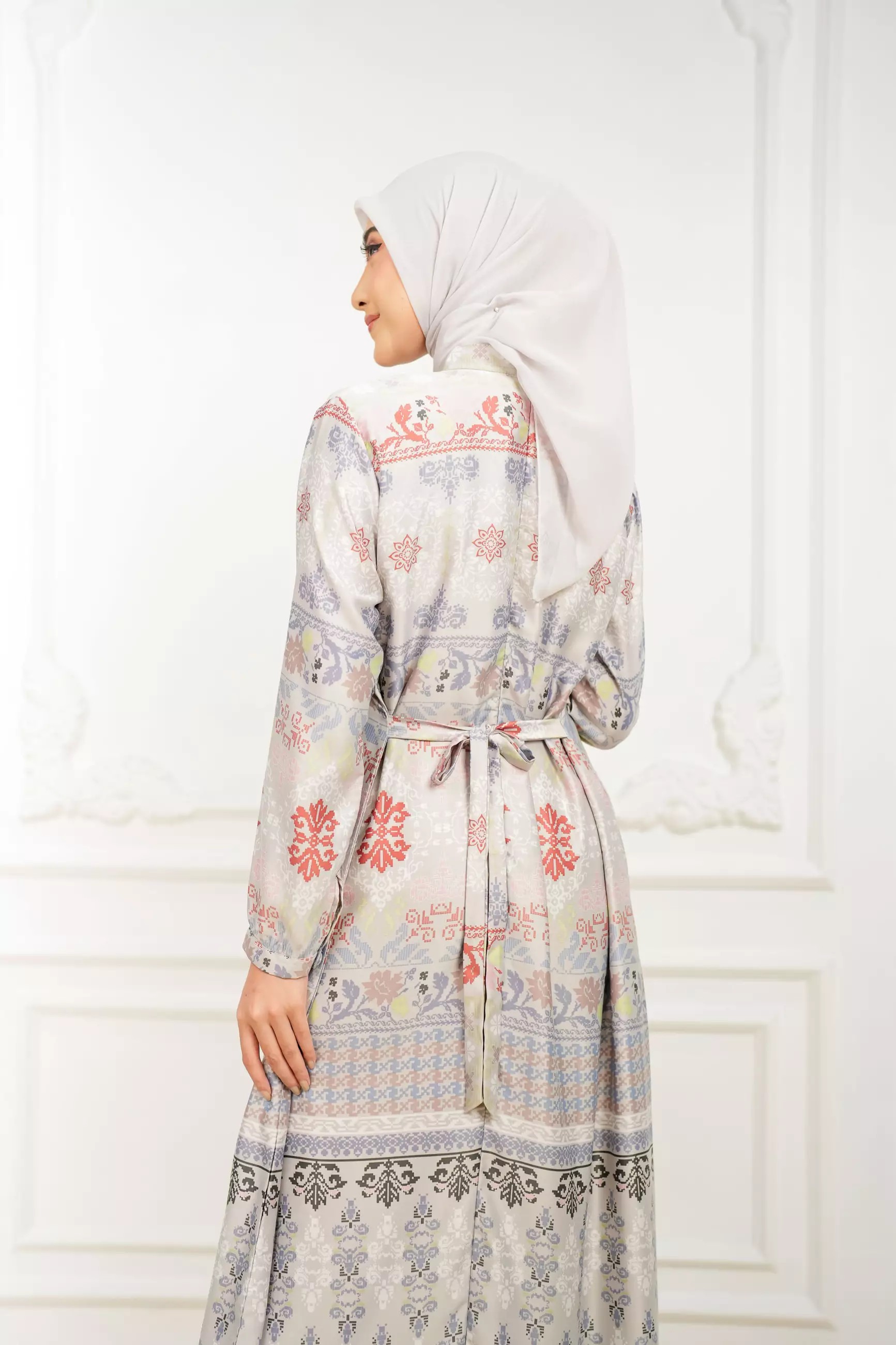 Sarimbit Kaluna Silver Gamis Wanita  Dress