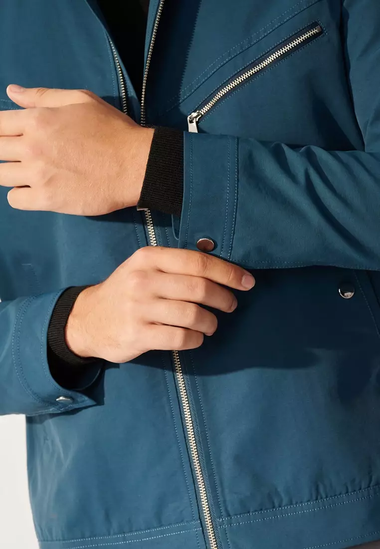 Turquoise Harrington Jacket