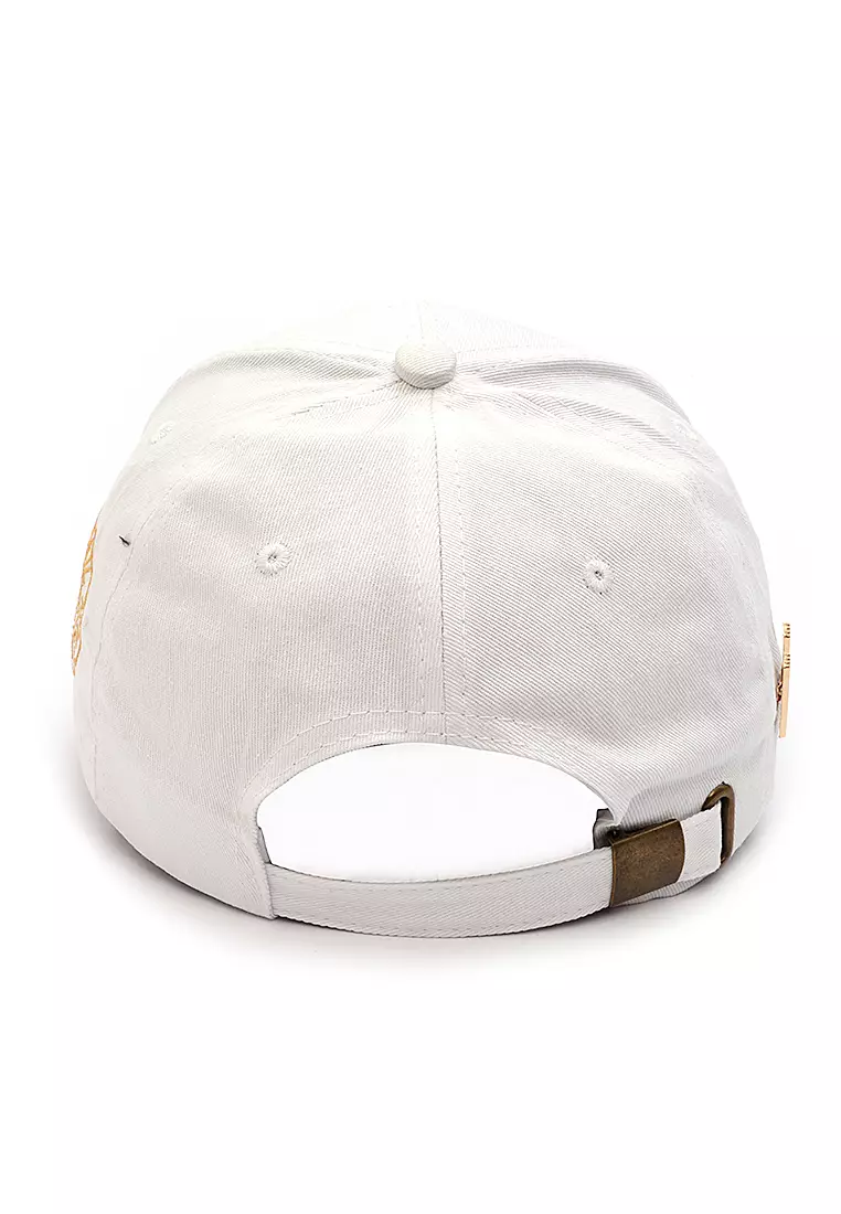 Drsh Topi Baseball Unisex Casual Resizable Strap Comfortable Material Cotton ORIGINAL - White Gold