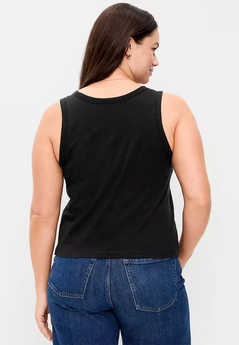 Relaxed Scoop-Neck Tank Top