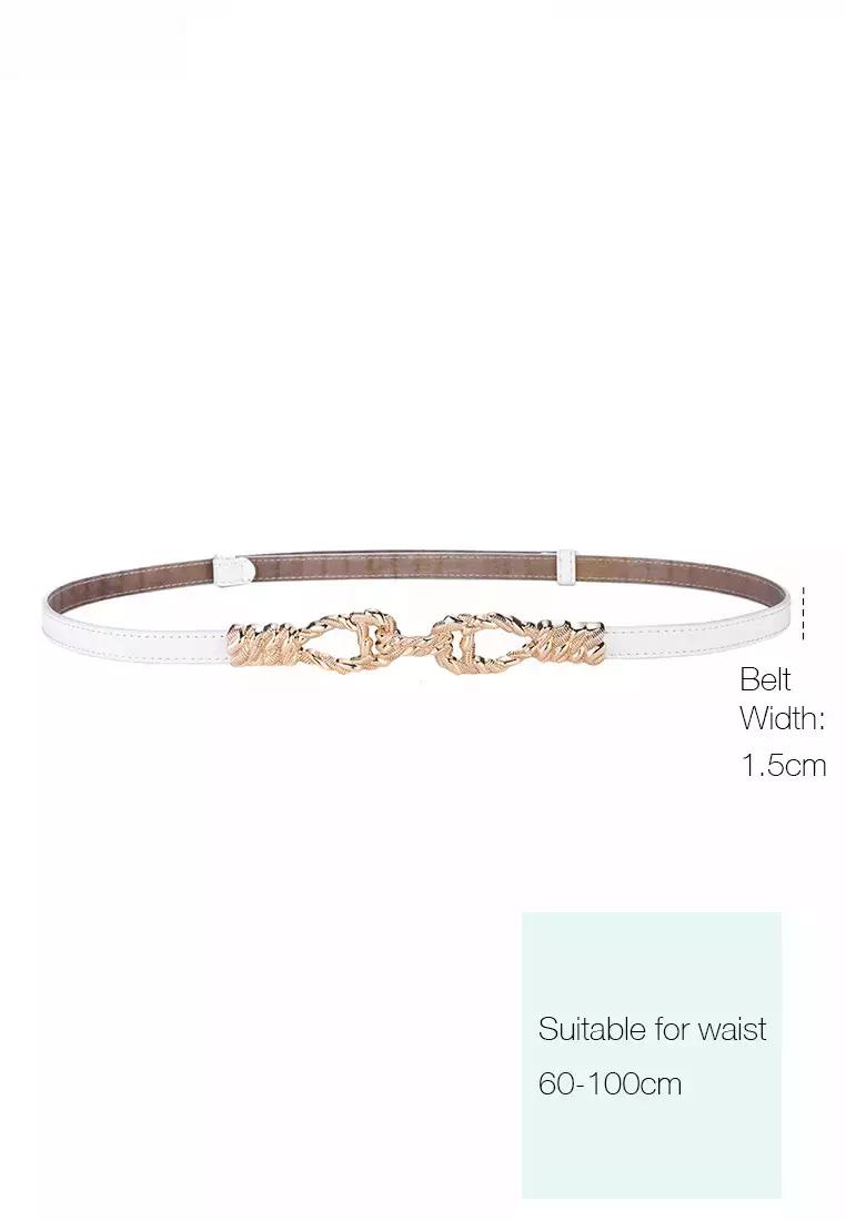 Thin gold belt top