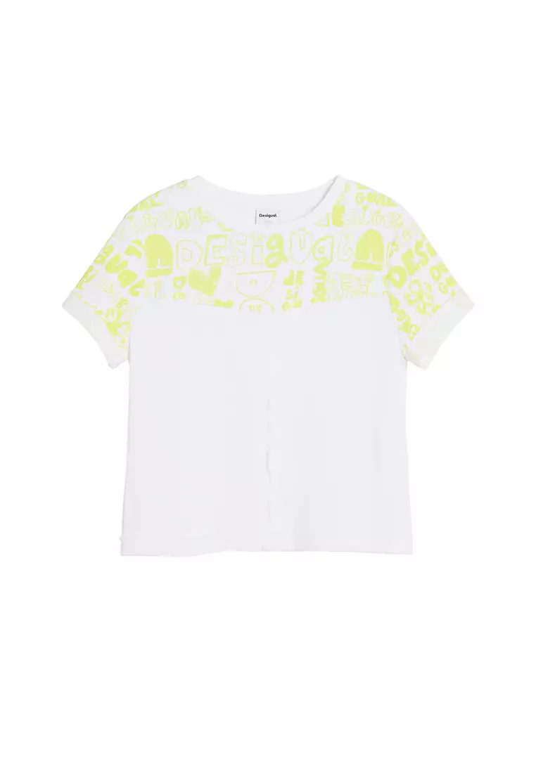 Short-sleeve T-shirt with lettering