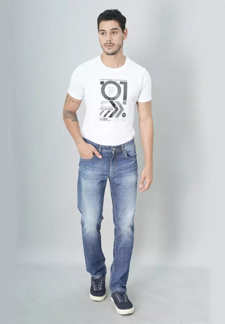 LGS - Celana Panjang Jeans - Premium - Stretch - Biru - Slim Fit - JPF.209.P103.A673.C