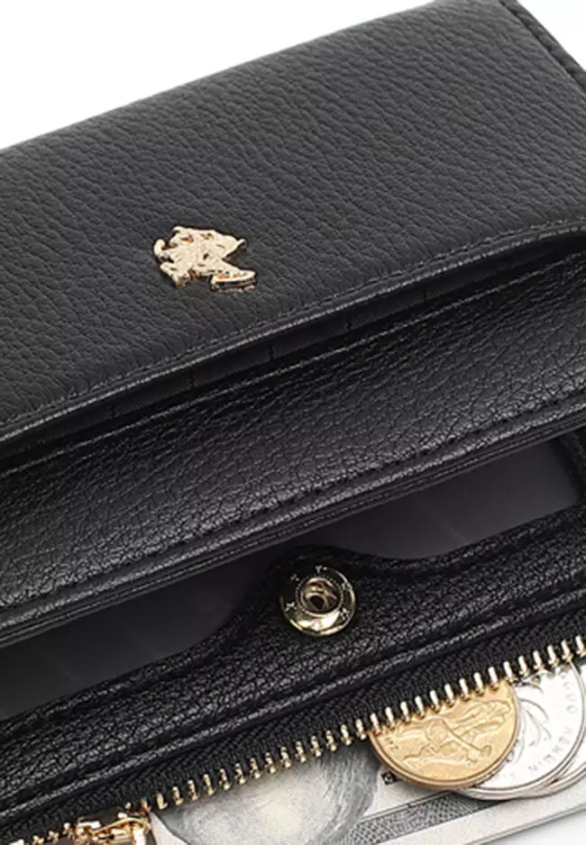 Women's 2 in 1 Purse/Wallet With Coin Compartment - Black