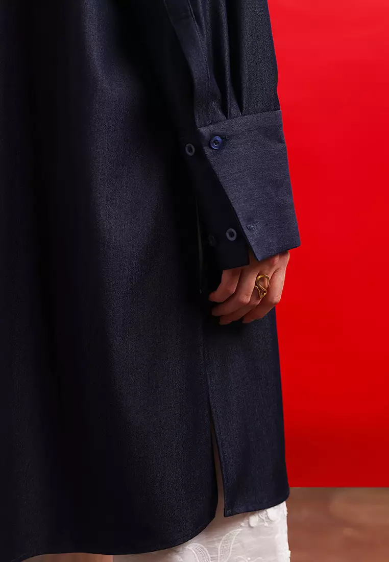 Kami Cali Long Tunic Dark Denim