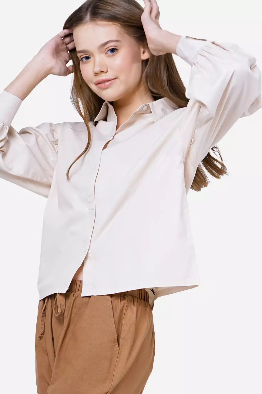 Kemeja Wanita Gracie Ecru Cream