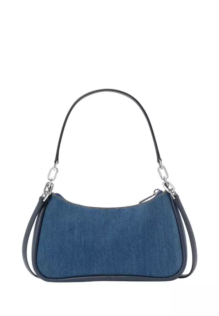 Kayla Denim Convertible Shoulder Bag Blue Multicolor