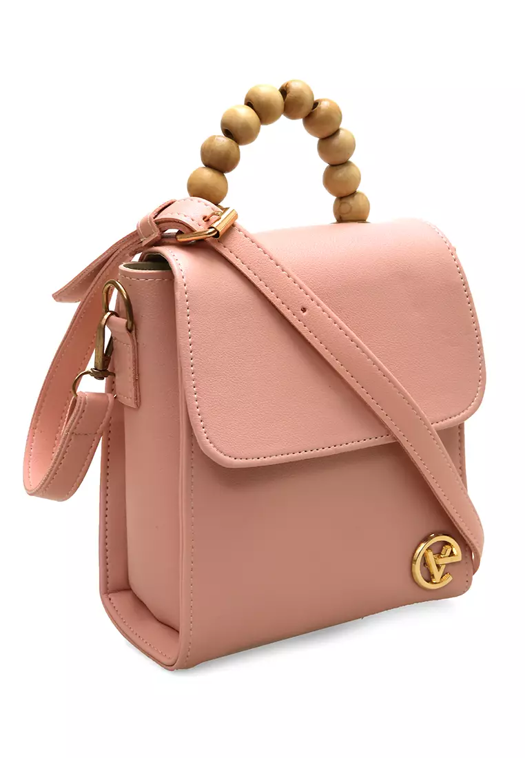 Tamara Tas Manik Mini Desain Simple High Quality - Baby Pink