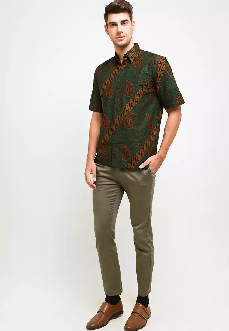BATIK TALENTA EXCLUSIVE Lengan pendek GREEN A452