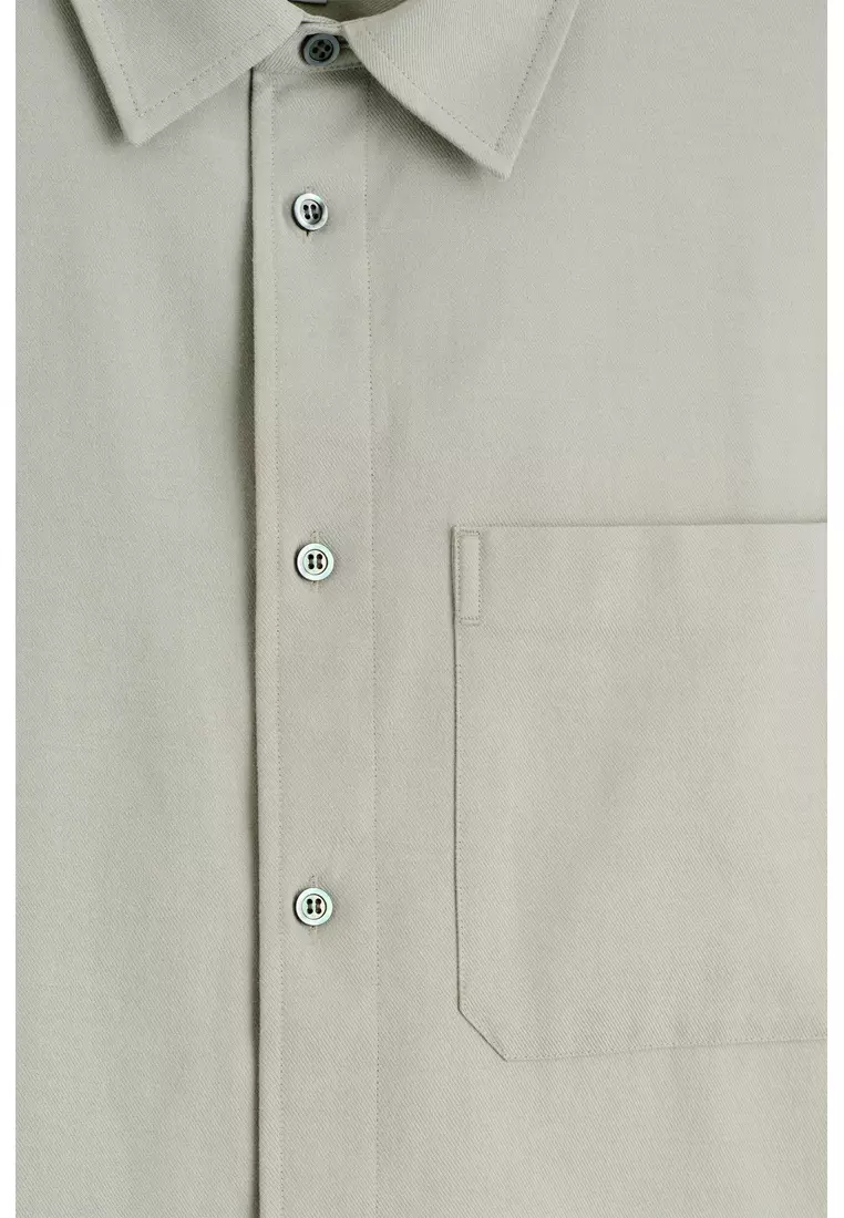 RELAXED BRUSHED COTTON-BLEND SHIRT