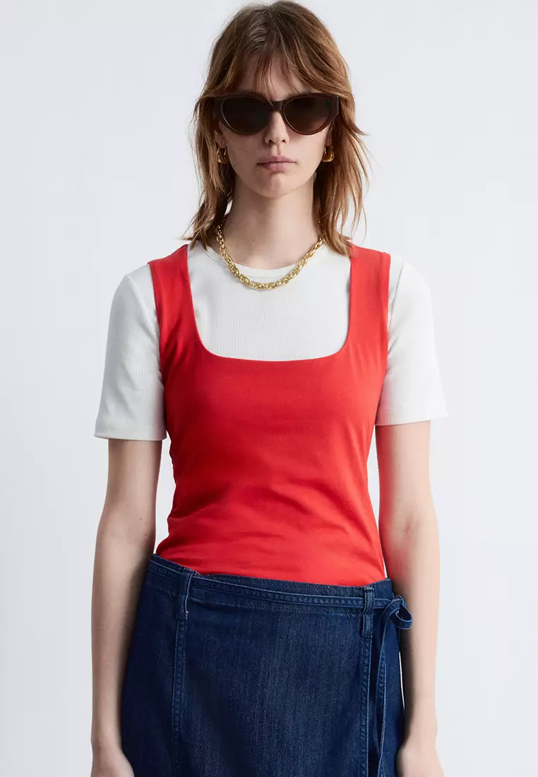 Square-Neck Tank Top