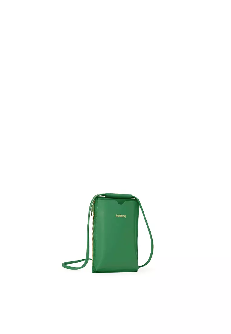 斜背手機小袋 - 鮮綠色