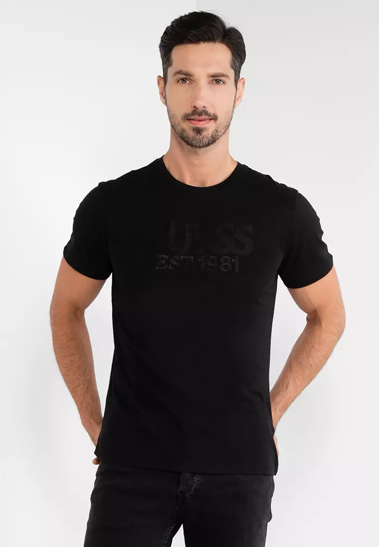 Black sale guess tee