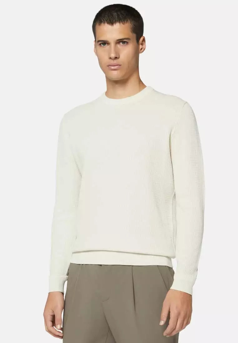 Buy BOGGI MILANO Cotton Nylon Crew Neck Jumper 2024 Online