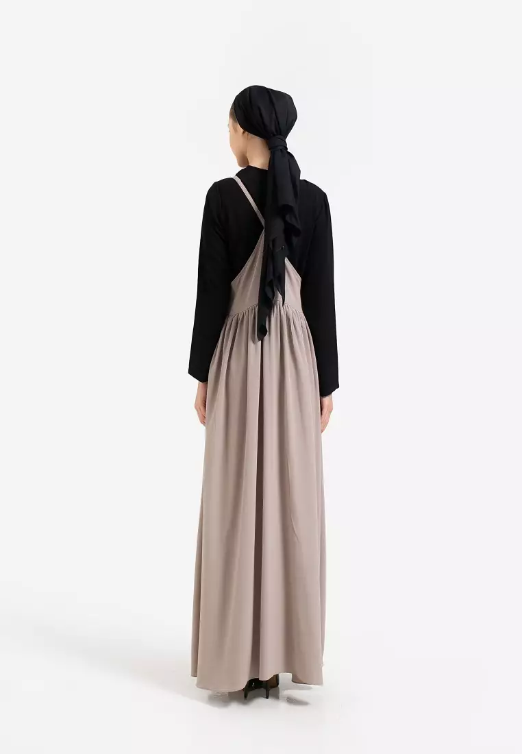 Talia Overall Dress Taupe