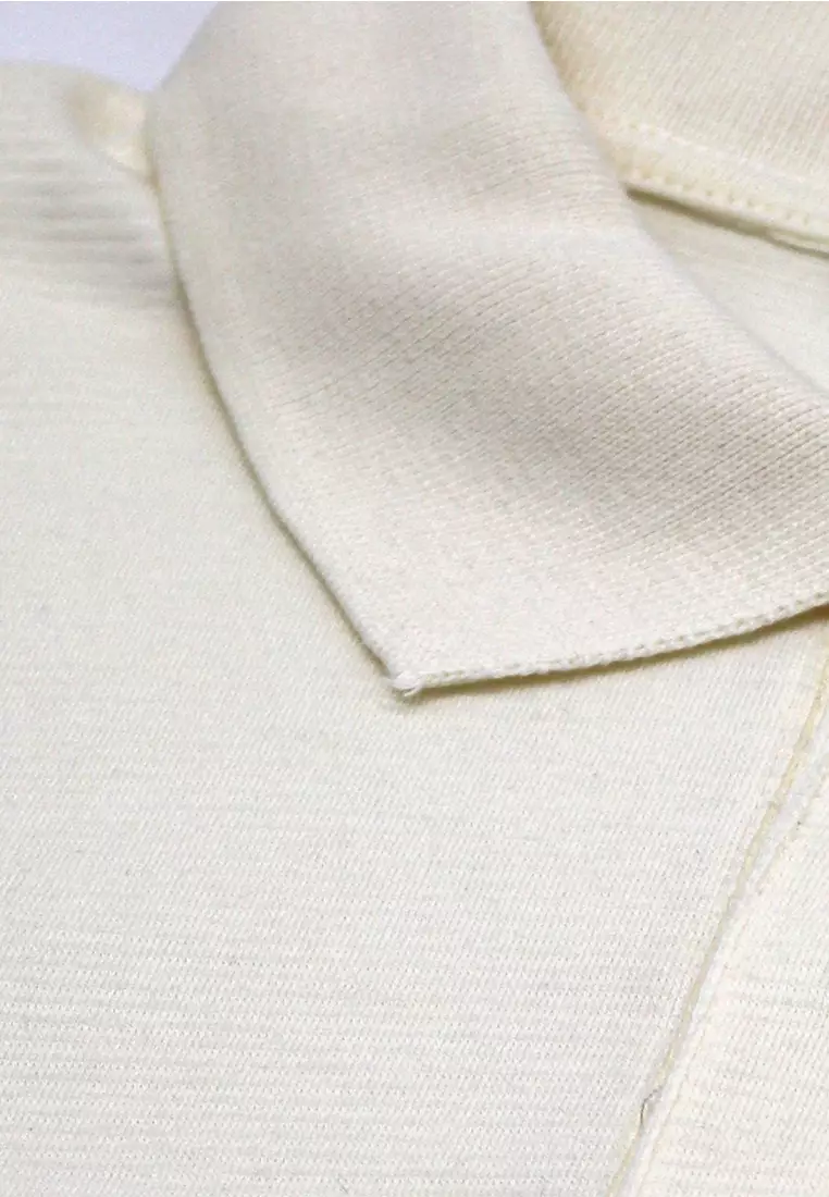 Men's Plain Poloshirt 2 Special Fabric - Marshmallow