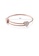 Glamorousky white Simple and Classic Plated Rose Gold Heart-shaped 316L Steel Bangle with Cubic Zirconia EDB98AC3540673GS_2