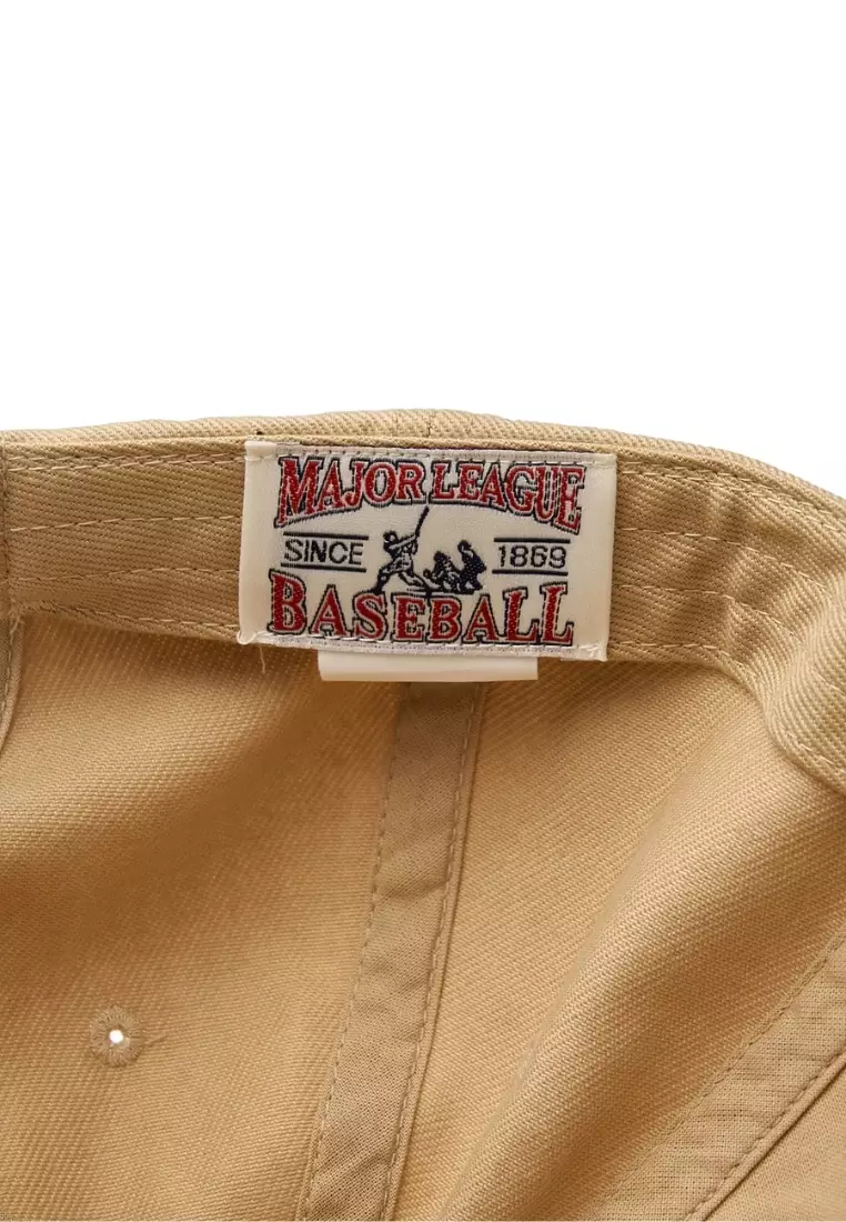 Varsity Vintage Cursive Color Block Unstructured Ball Cap - NY Sand