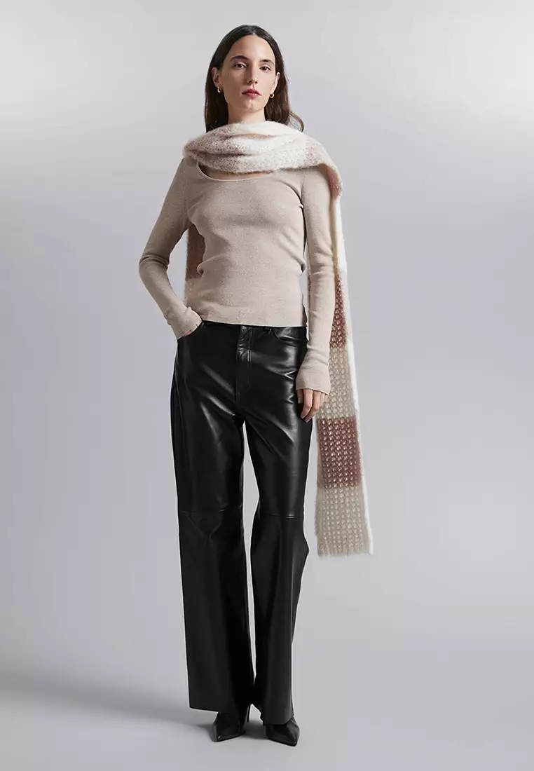 Fitted Scoop-Neck Top