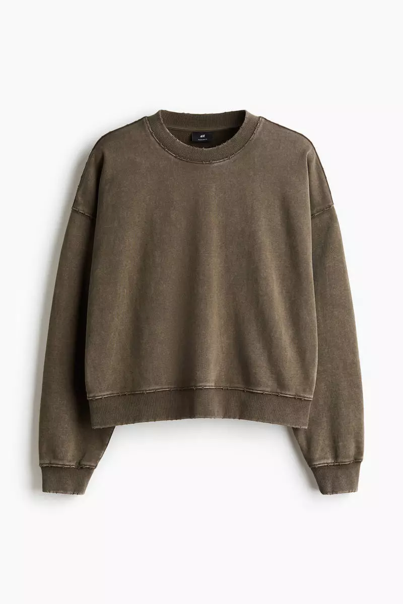 Oversized Fit washed-look sweatshirt