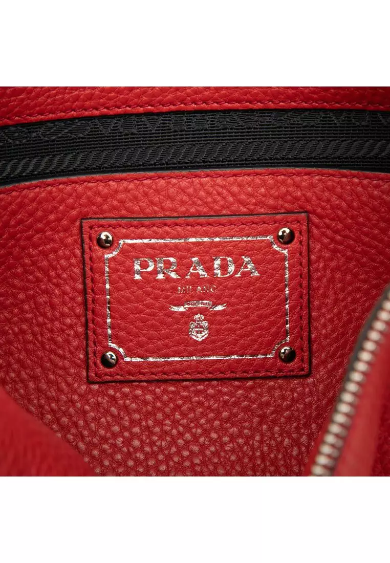 Pre-Loved Prada Vitello Daino Clutch