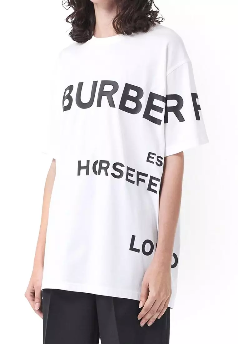 Buy BURBERRY Burberry Horseferry Print Cotton Oversized T Shirt in