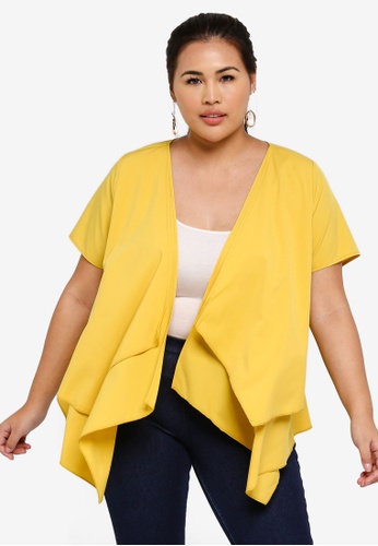 Buy Zalora Plus Size Waterfall Woven Cardigan Online On Zalora Singapore