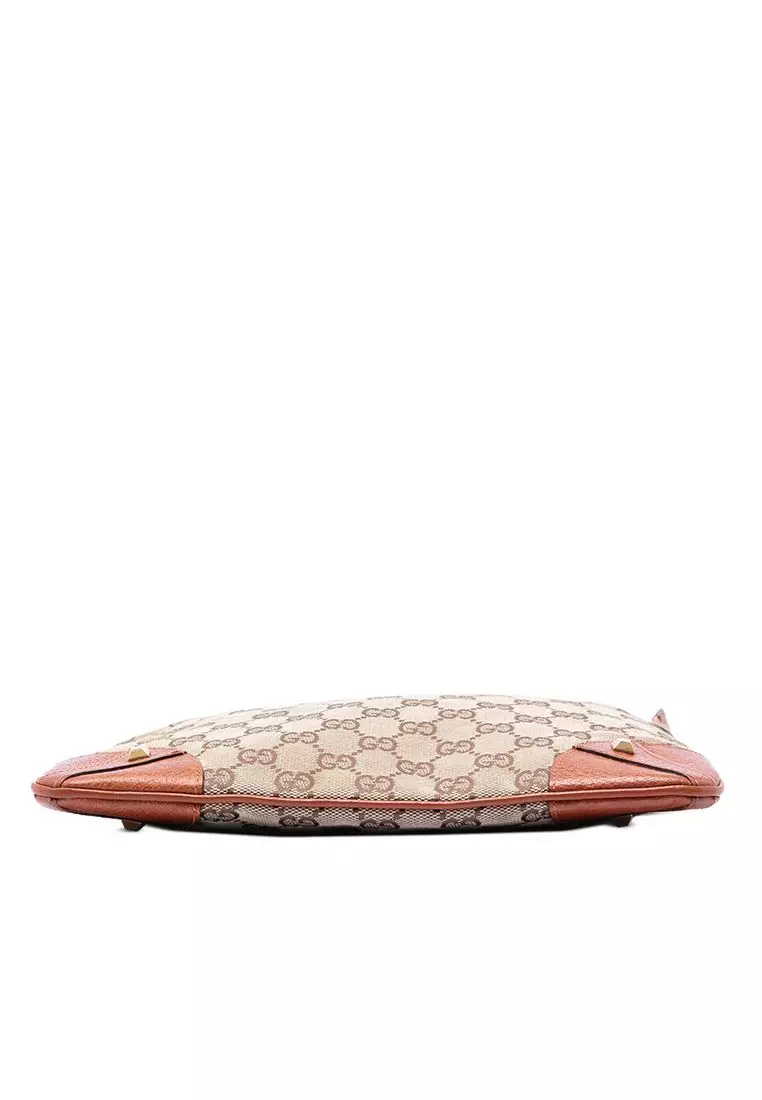 Pre-Loved Gucci Gg Canvas Nailhead Crossbody