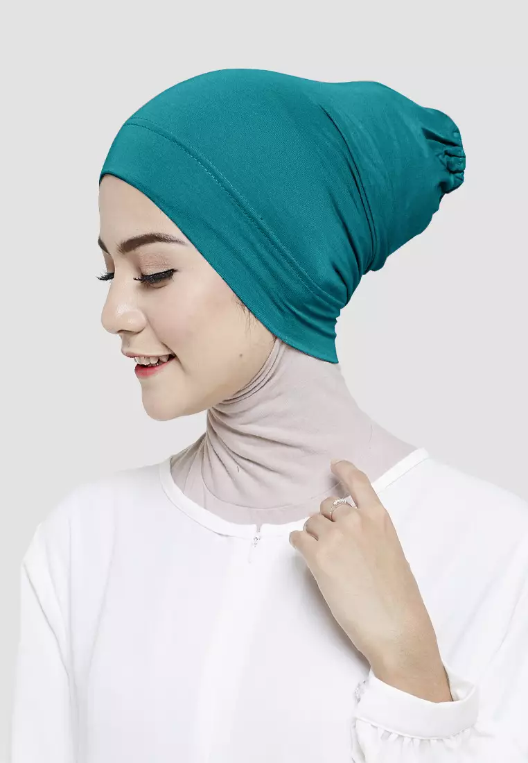 Cotton Bee - Inner Rayon Basic | Ciput Hijab Karet | Dalaman Kerudung - Teal