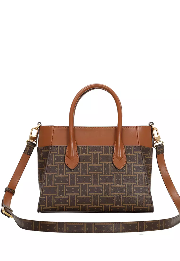 Buy ELLE Mabel Monogram Leather Carry Bag Online | ZALORA Malaysia