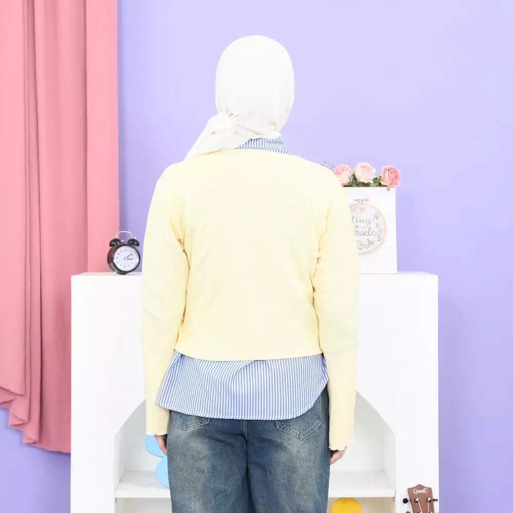 Ballerina Wrap Cardi - Soft Yellow M19771 R29S1