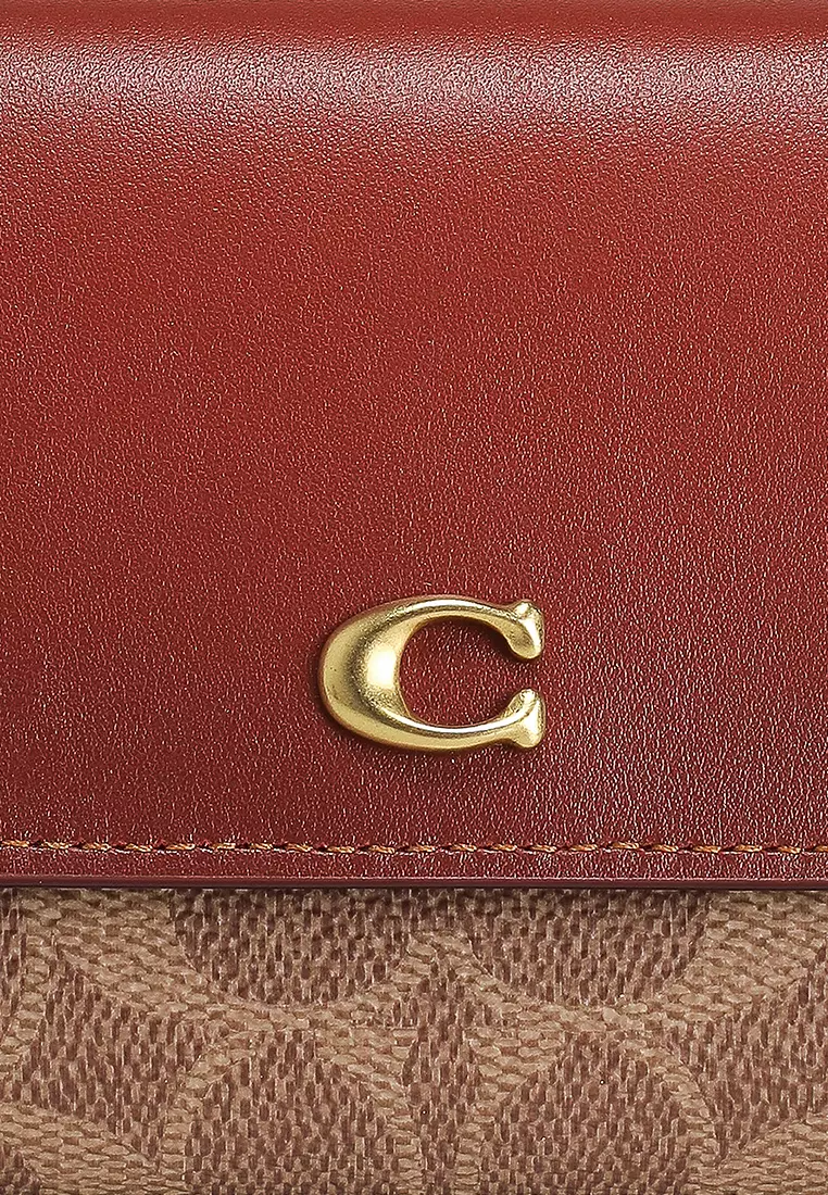 Essential Medium Flap Wallet In Signature Canvas (ct)