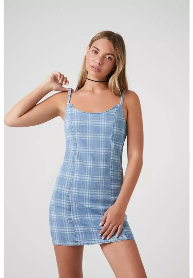 Plaid sales cami dress