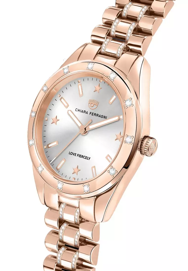 【2 Years Warranty】 Chiara Ferragni Everyday 34mm White Silver Dial Women's Quartz Watch R1953100506
