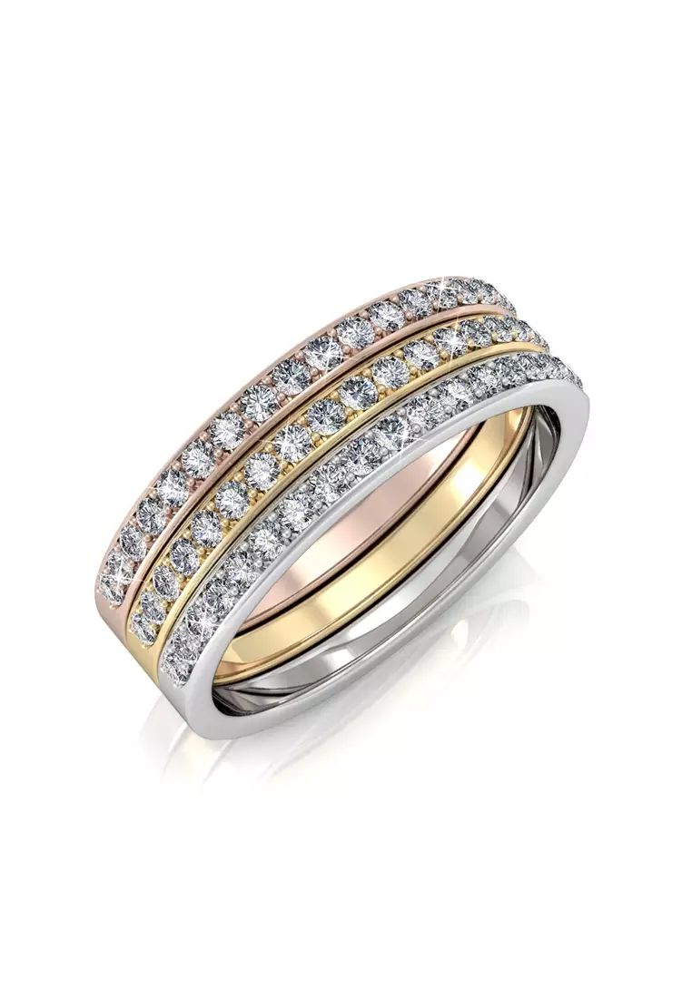 Buy Her Jewellery Her Jewellery Trinity Ring Luxury Crystal