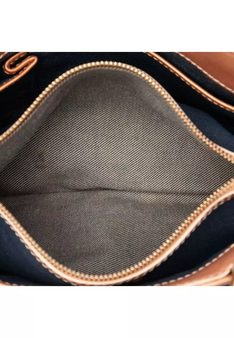 Pre-Loved Celine Macadam Denim Handbag