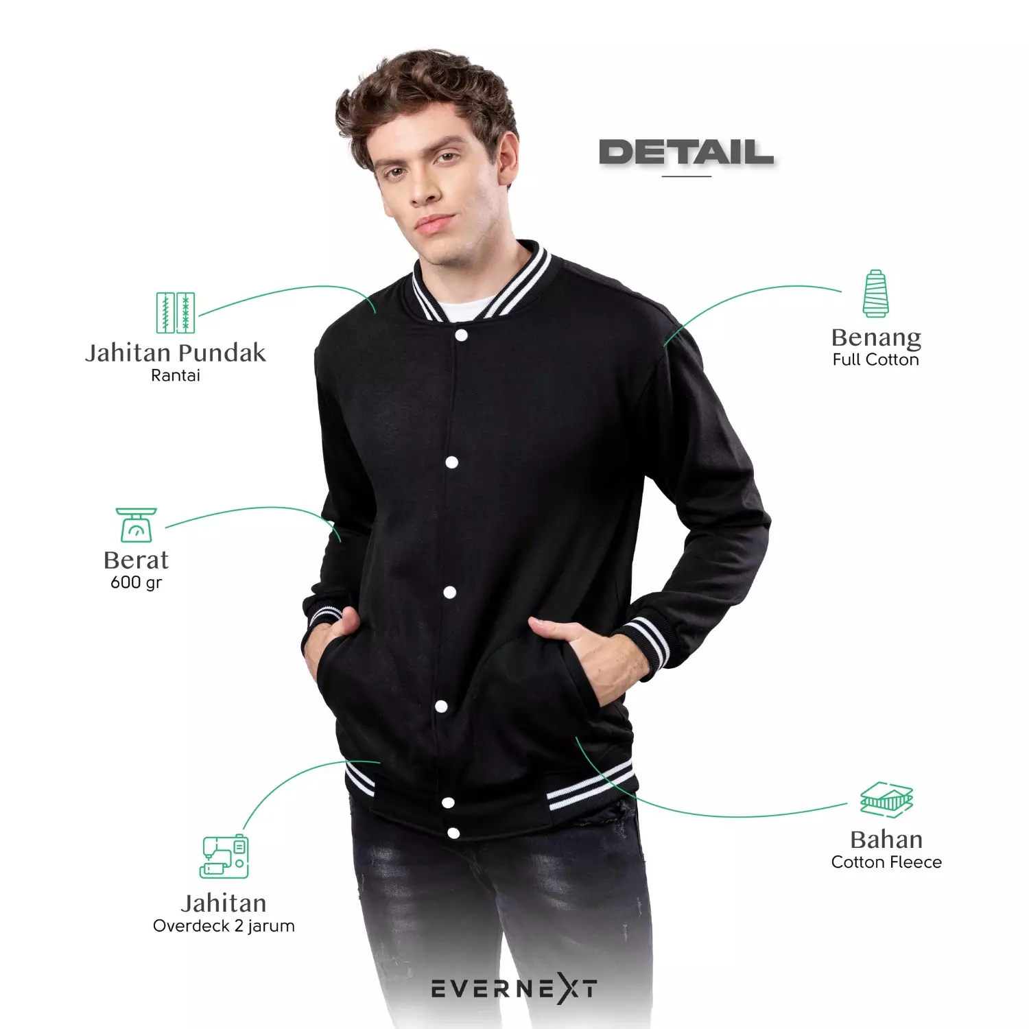 Jaket Varsity Pria