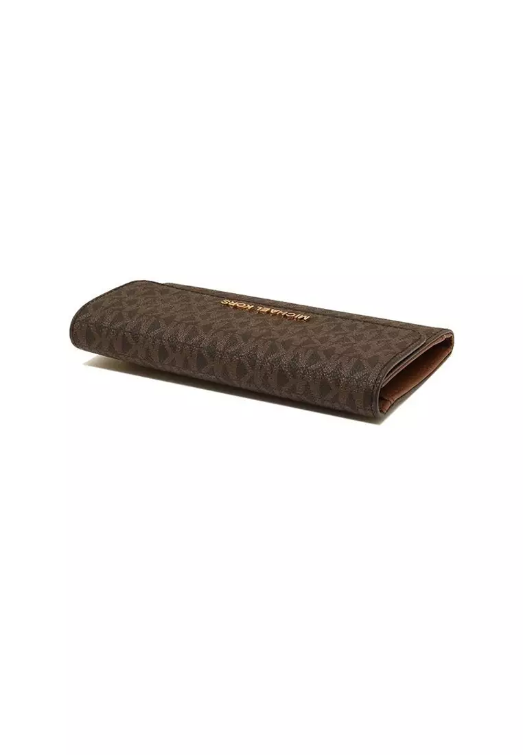 Buy MICHAEL KORS Jet Set Travel Large Trifold Wallet In Signature